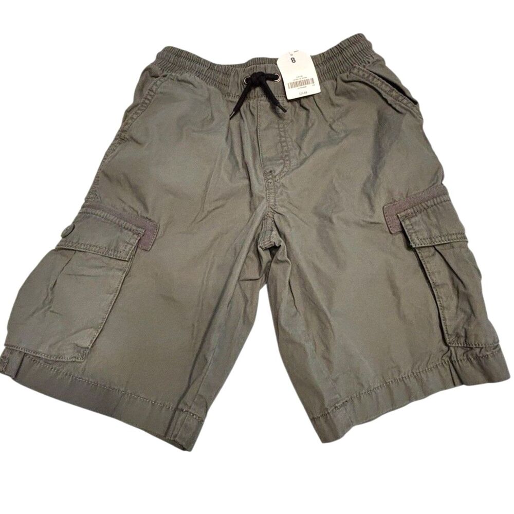 Crazy 8 Boys Cargo Shorts Gray Sizes 8 100% Cotton